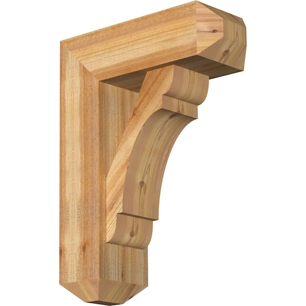 Ekena Millwork Olympic Craftsman Rough Sawn Bracket w/ Offset Brace, Western Red Cedar, 8"W x 22"D x 30"H BKT0806X22X30OLY04RWR - main